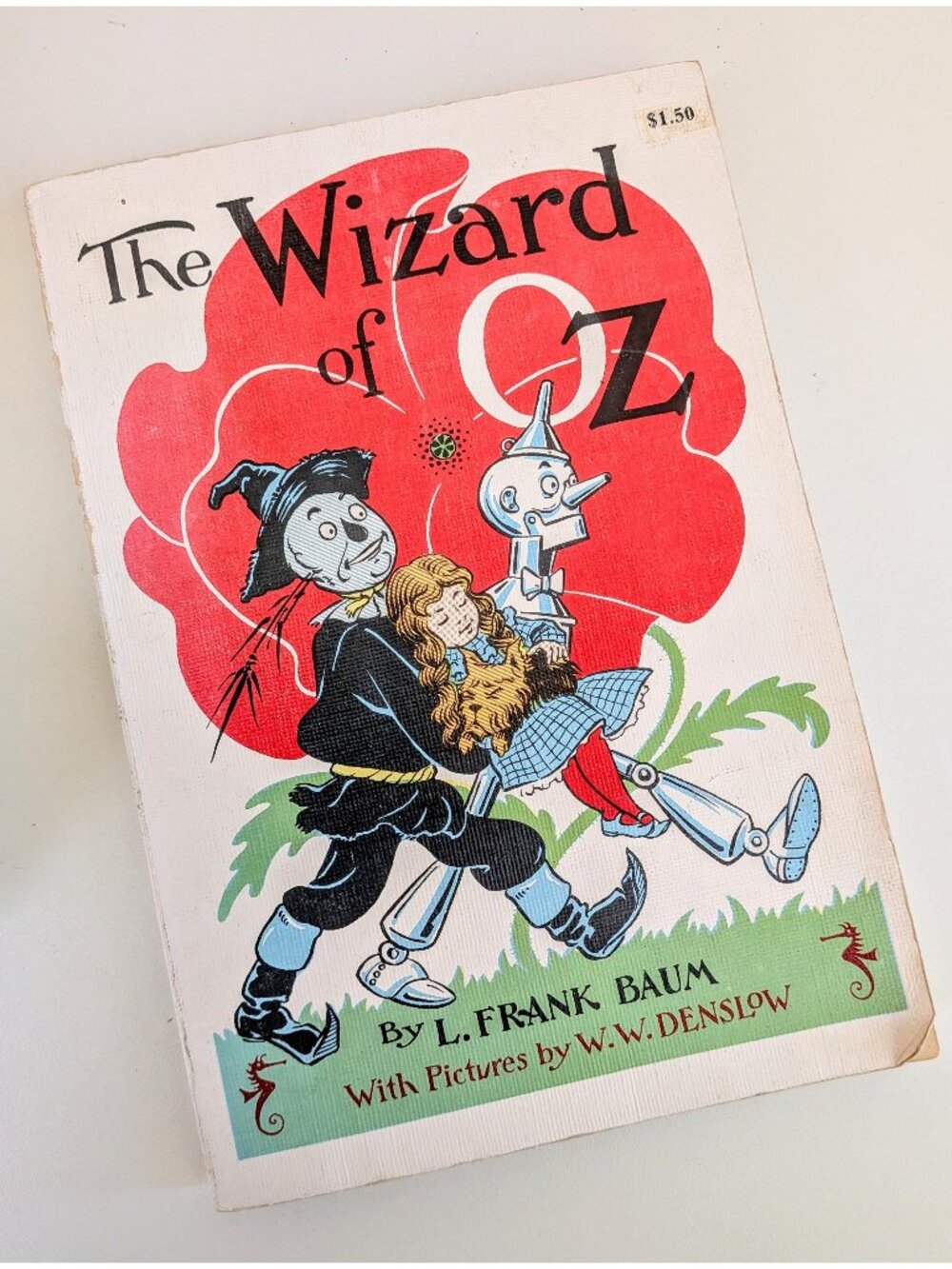 Vintage 1956 The Wizard of Oz Softcover Book | Rand McNally Illustrated Edition